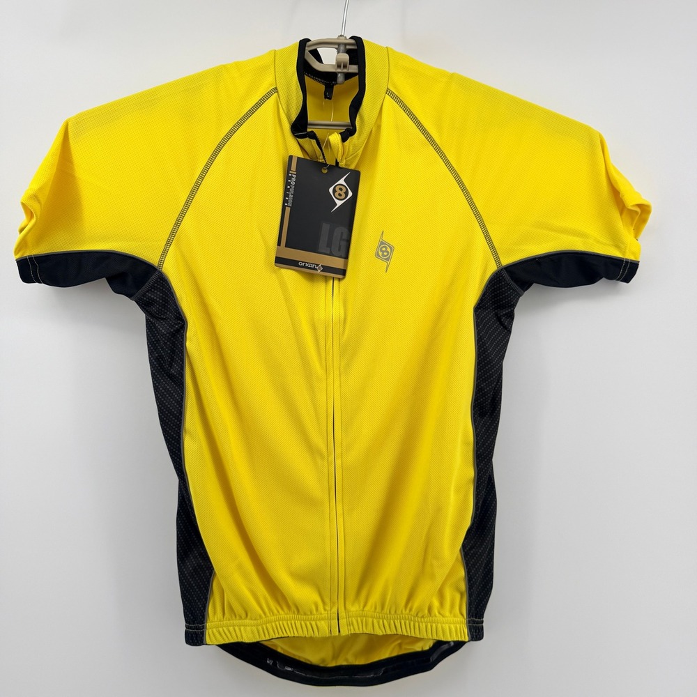 Origin8 TechSport Cycling Jersey Propulsion Series Mens Large Yellow Black  NWT